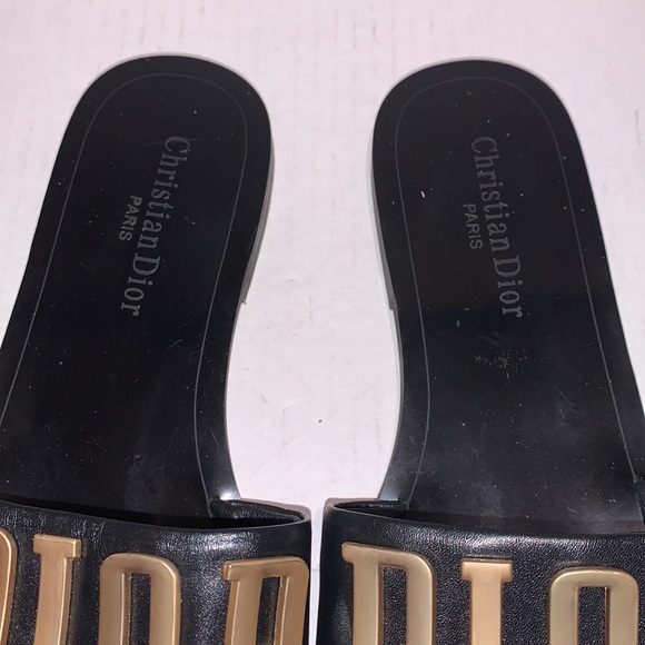 Leather fashion slides - Picture 3 of 8